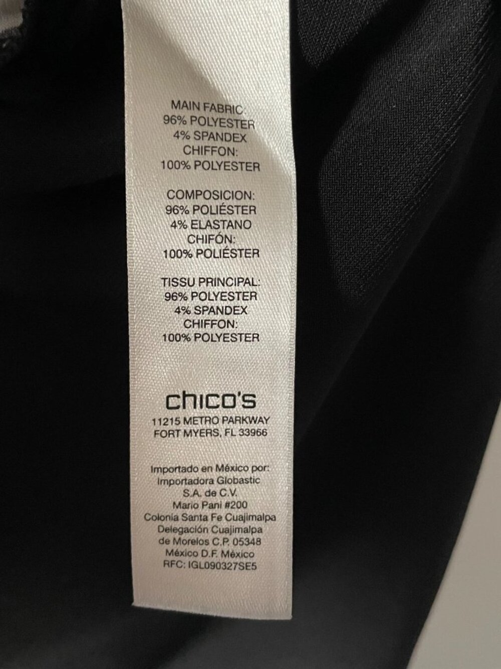 Chico's Womens Black & White Sheer Polka Dot Layered Blouse Top Size 3 US XL - Picture 4 of 9